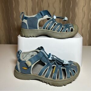 Keen Newport H2 Youth 11 Closed Toe Toggle Laced Blue Gray Water Strappy Sandals